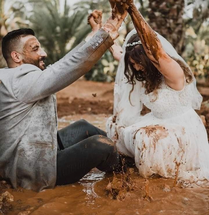 زفاف بالطين