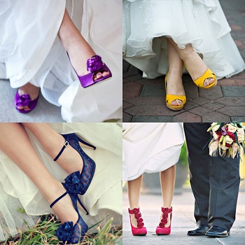 أحذية الزفاف الملونة للفتاة الجريئة1