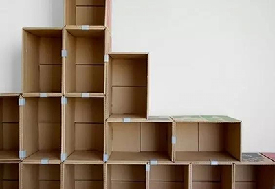 Reporposing-Old-Cardboard-Boxes-05-Shoe-Shelves-INNER
